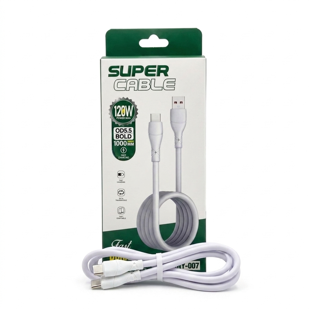 کابل شارژر تایپ سی SUPER CABLE مدل XNY-007